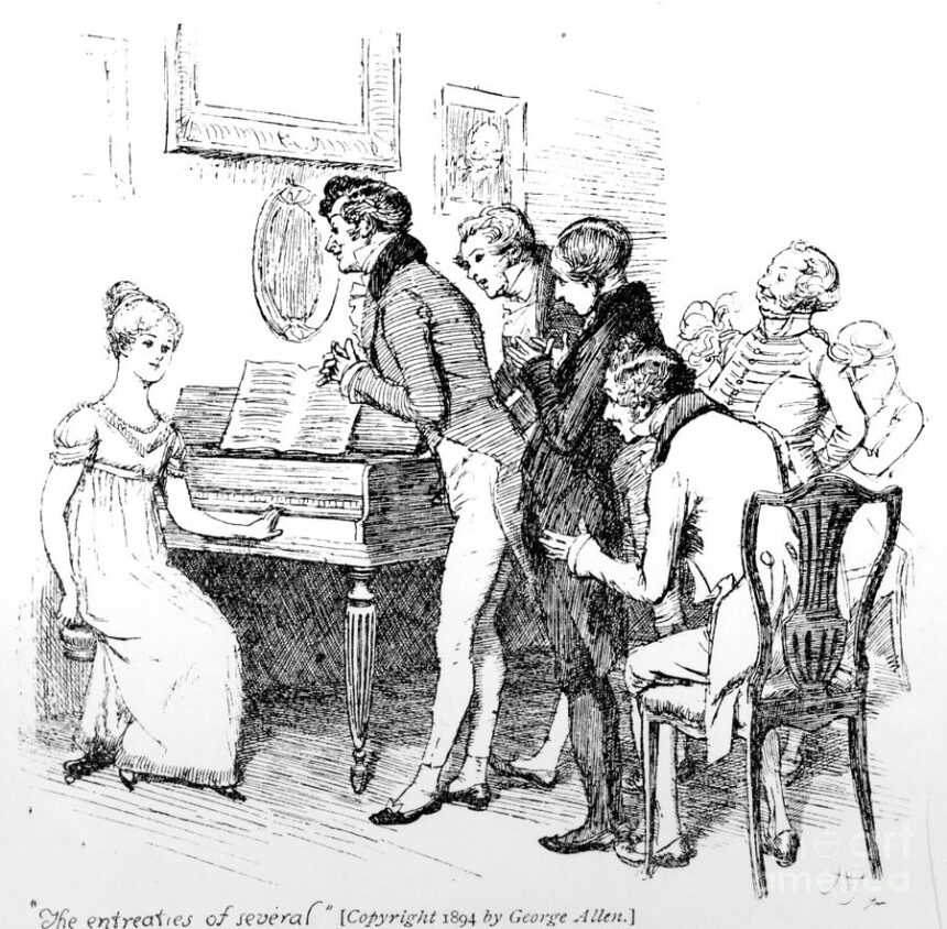 17 scene from pride and prejudice by jane austen hugh thomson